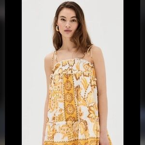 Jessica Simpson Yellow and White Floral Top